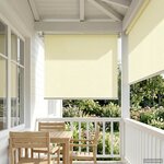 vidaXL Store roulant extérieur protection UV Crème Polyester