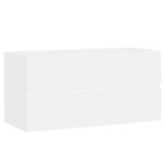 vidaXL Armoire d'évier Blanc 90x38 5x45 cm Bois d'ingénierie