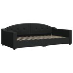 vidaXL Lit de repos sans matelas noir 100x200 cm tissu