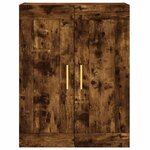 vidaXL Buffet haut Chêne fumé 69 5x34x180 cm Bois d'ingénierie