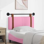 vidaXL Tête de lit suspendue Avec lumière LED Rose PU antique