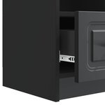 vidaXL Meuble TV avec tiroir Noir 102 x 34 5 x 47 cm Bois d'ingénierie