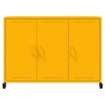 vidaXL Buffet jaune moutarde 100 5x39x72 cm acier