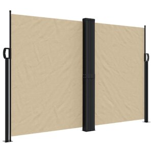 vidaXL Auvent latéral rétractable beige 160x600 cm