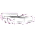 vidaXL Cadre de lit sans matelas avec tiroirs blanc 140x200 cm
