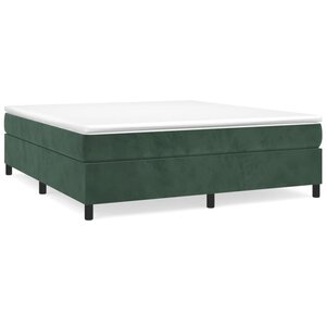 vidaXL Cadre de lit sans matelas vert foncé 200x200 cm velours