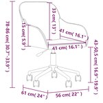 vidaXL Chaise pivotante de bureau Gris foncé Velours