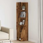 vidaXL Meuble d'angle Bois ancien 32x32x140cm Bois d'ingénierie