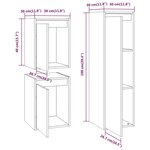vidaXL Meubles TV 3 Pièces Blanc Bois massif de pin