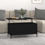 vidaXL Table basse Noir 90x44 5x45 cm Bois d'ingénierie