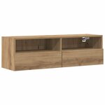 vidaXL Cabinet TV Mural 2 Pièces chêne artisanal 100x30x30cm