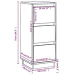vidaXL Buffet 32x34x75 cm Bois massif de pin