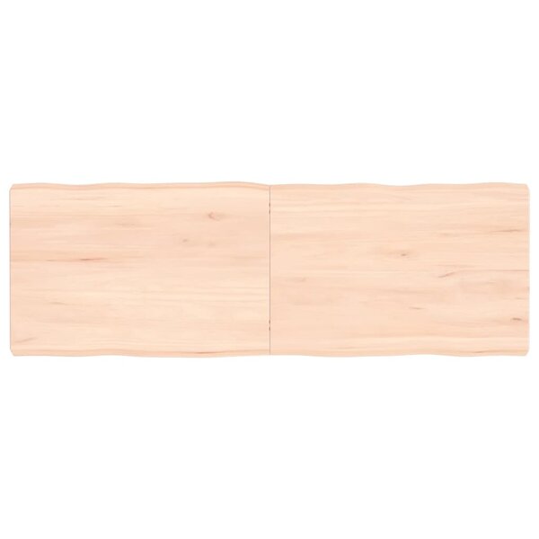 vidaXL Dessus de table bois massif non traité bordure assortie
