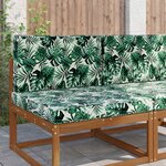 vidaXL Coussin de canapé d'extérieur 2 Pièces Motif feuille Polyester