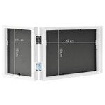 vidaXL Cadre photo dépliable Blanc 22x15 cm+2x(10x15 cm)