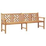 vidaXL banc Marron 228 x 60 x 90 cm Bois de teck massif
