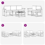 vidaXL Ensemble de canapés d'extérieur 6 pc