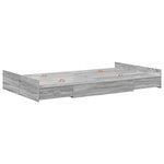 vidaXL Cadre de lit avec rangement Sonoma gris 120 x 190 cm