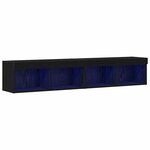 vidaXL Meuble TV 2 Pièces Chêne noir 80 x 30 x 30 cm Bois d'ingénierie