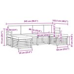 vidaXL Ensemble de canapés d'extérieur 6 pc Naturel et Anthracite