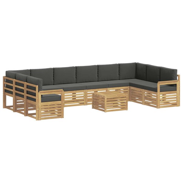 vidaXL Ensemble de canapés d'extérieur 8 pc Blanc et Anthracite