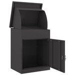 vidaXL Boîte de dépôt de colis Noir 44 x 35 x 59 cm Acier