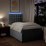 vidaXL Sommier à lattes de lit avec matelas Gris clair 120x200cm Tissu