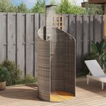 vidaXL Douche d'extérieur gris 100x100x241 5 cm poly rotin bois acacia