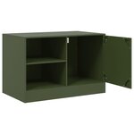 vidaXL Meubles TV 2 Pièces vert olive 67x39x44 cm acier