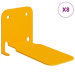 vidaXL Étagère Flottante Invisible 8 pc Jaune moutarde 6 x 11 x 6 5 cm