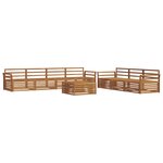 vidaXL Ensemble de canapés d'extérieur 8 pc Naturel