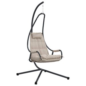 vidaXL Chaise suspendue Taupe 94 x 107 x 196 5 cm Acier