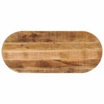 vidaXL Dessus de table 110x50x3 8cm ovale bois massif de manguier brut