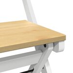 vidaXL Ensemble à manger papillon 5 Pièces Corona pliable blanc bois pin