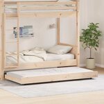 vidaXL Cadre de lit Marron 90 x 200 cm Bois de pin massif