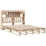 vidaXL Lit bibliothèque sans matelas 140x190 cm bois de pin massif