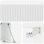 vidaXL Meuble TV mural Montage mural Blanc brillant 98 x 31 x 30 cm