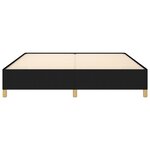 vidaXL Cadre de lit Noir 160x200 cm Tissu