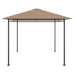 vidaXL Belvédère 384x281x270 cm Taupe 180 g/m²