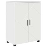 vidaXL Ensemble de mobilier de salle de bain 4 Pièces Blanc brillant