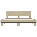 vidaXL Cadre de lit sans matelas chêne sonoma 200x200 cm