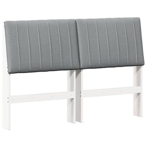 vidaXL Tête de lit capitonnée Gris clair 140 cm Pin massif