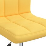 vidaXL Chaise pivotante de salle à manger Jaune moutarde Tissu