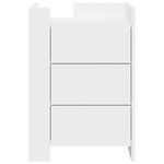 vidaXL Table de chevet blanc 45x50x65 cm bois d'ingénierie