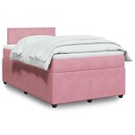 vidaXL Sommier à lattes de lit avec matelas rose 120x190 cm velours