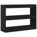 Bibliothèque / Cloison vidaXL Noir Chêne 100x30x72 cm Bois d'ingénierie