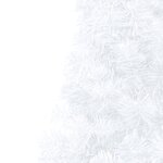 vidaXL Demi-arbre de Noël artificiel pré-éclairé et boules blanc 180cm
