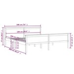 vidaXL Cadre de lit sans matelas bois massif de pin 180x200 cm