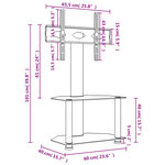 vidaXL Meuble TV d'angle 2 niveaux pour 32-70 pouces noir