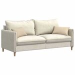 vidaXL Coussins de canapé 2 Pièces Crème 50 x 30 cm tissu